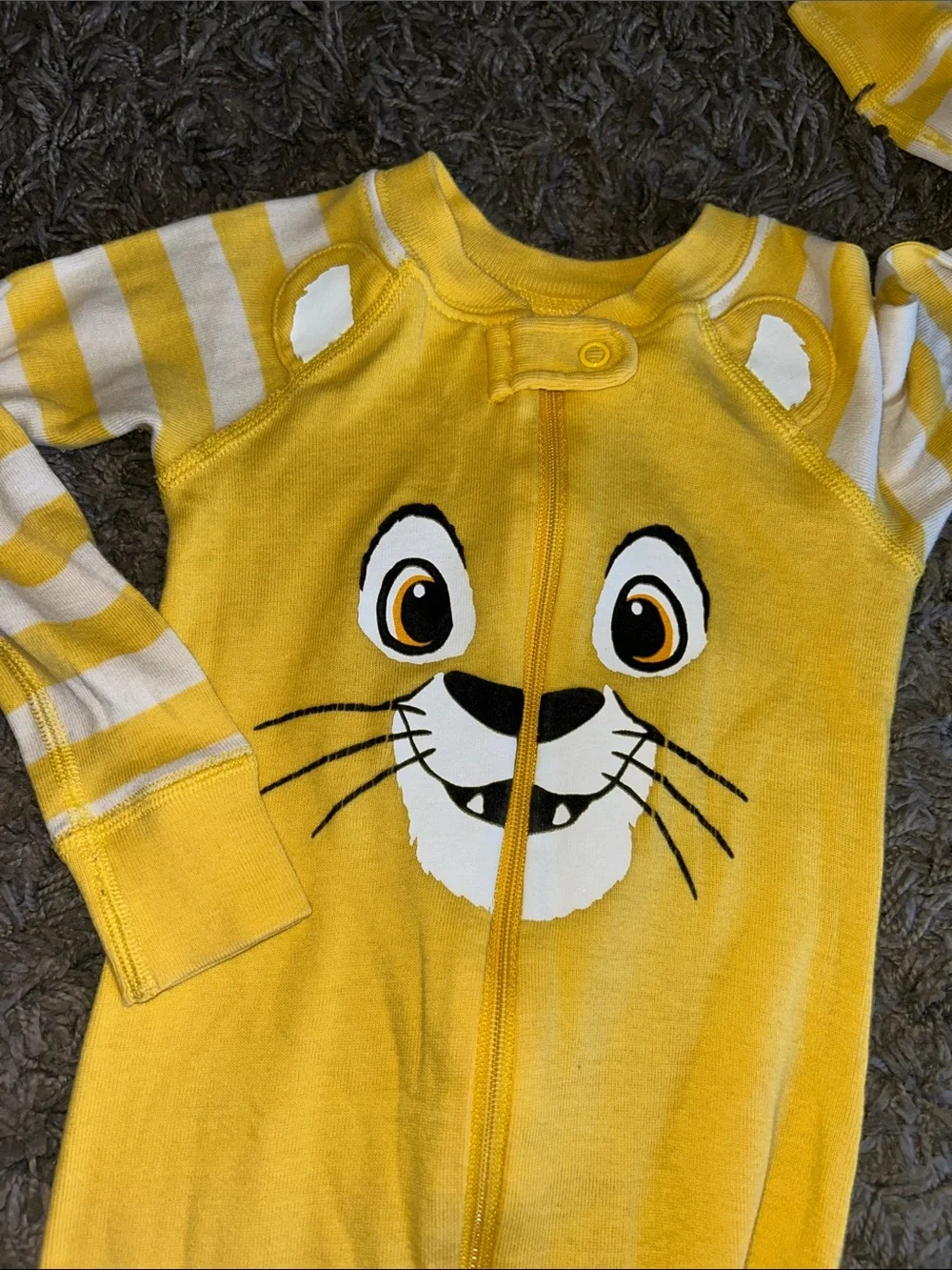 Hanna Andersson “Simba” One-piece Zipper Pajamas 100% Organic Cotton Size 3